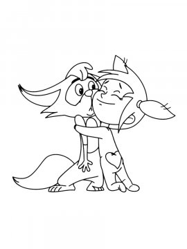 Раскраска Вера Павловна и Тама-Тама