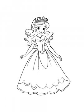 Раскраска Девочка принцесса