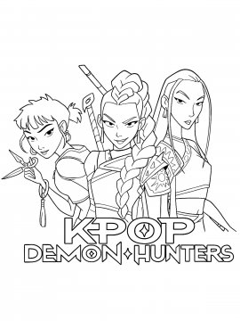 Раскраска Охотники на демонов