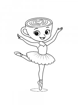 Раскраска Балерина Капучино