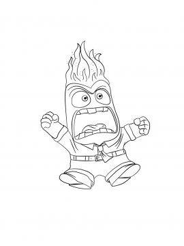 Раскраска Гнев из Головоломки