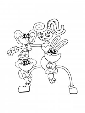 Раскраска Улыбающиеся твари