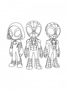 Раскраска Паучок и его удивительные друзья