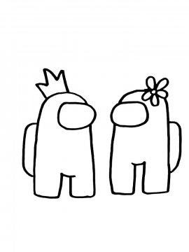 Раскраска Астронавты Амонг Ас