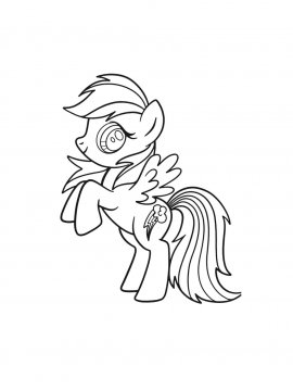 Раскраска Радуга Дэш