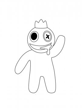 Раскраска Синий из Радужных Друзей