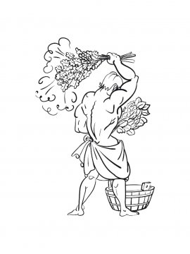 Мужчина парится в бане