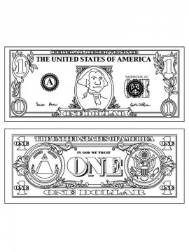 Раскраска Деньги 25 - Бесплатно распечатать