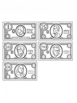 Раскраска Деньги 26 - Бесплатно распечатать