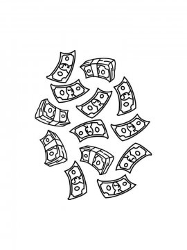 Раскраска Деньги 9 - Бесплатно распечатать