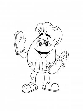 Раскраска Синий повар