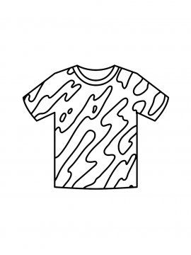 Раскраска Футболка с узорами