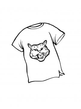 Раскраска Футболка с принтом