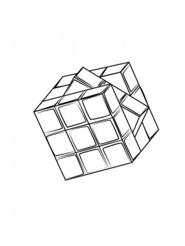 Раскраска Кубик-рубик 10 - Бесплатно распечатать