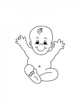 Раскраска Младенец 7 - Бесплатно распечатать