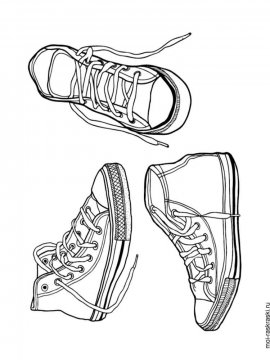 Раскраска Обувь 11 - Бесплатно распечатать