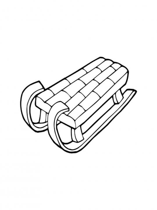 Картинки сани для детей раскраски