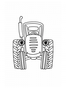 Раскраска Синий трактор