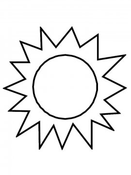 Раскраска Солнце 6 - Бесплатно распечатать