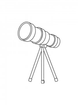 Раскраска Телескоп 11 - Бесплатно распечатать
