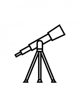 Раскраска Телескоп 17 - Бесплатно распечатать