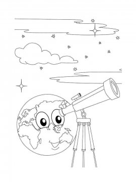 Раскраска Телескоп 2 - Бесплатно распечатать