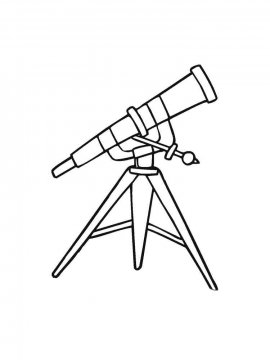 Раскраска Телескоп 20 - Бесплатно распечатать