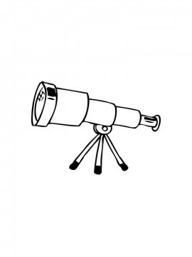 Раскраска Телескоп 21 - Бесплатно распечатать