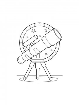 Раскраска Телескоп 4 - Бесплатно распечатать