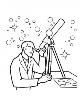 Раскраска Телескоп 6 - Бесплатно распечатать