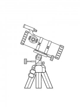 Раскраска Телескоп 8 - Бесплатно распечатать