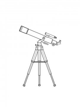 Раскраска Телескоп 9 - Бесплатно распечатать