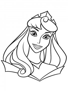 Раскраска лицо принцессы Авроры