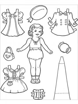 Раскраска Бумажные куклы-18