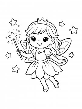 Раскраска Маленькая фея