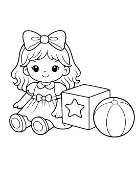 Раскраска Игрушки для девочки