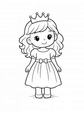 Раскраска Маленькая принцесса