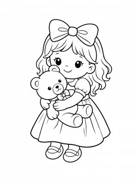 Раскраска Куколка для девочек