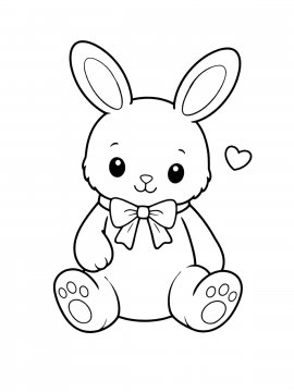 Раскраска Милый кролик