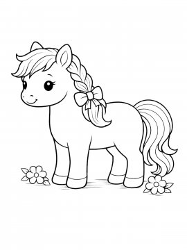 Раскраска Милая пони