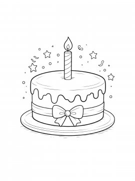 Раскраска Красивый торт
