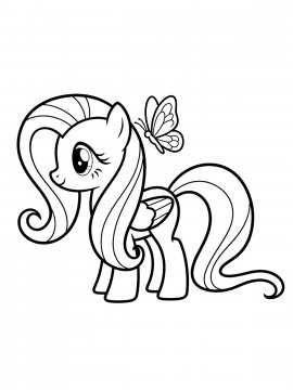 Раскраска Флаттершай