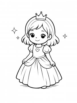 Раскраска Маленькая принцесса