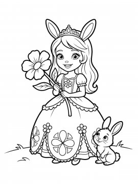 Раскраска Девочка из Энчатималс