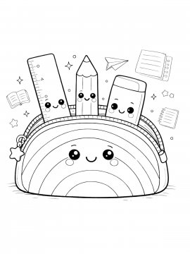 Раскраска Милый пенал