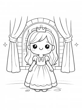 Раскраска Маленькая принцесса