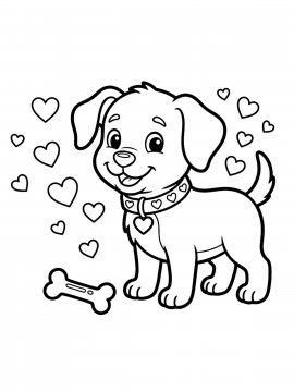 Раскраска Милый щенок