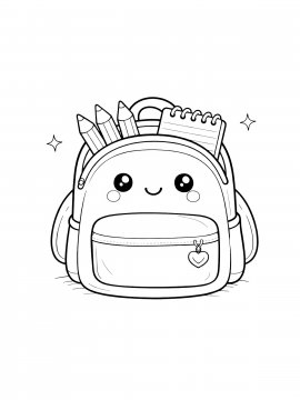 Раскраска Милый рюкзак