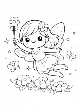 Раскраска Маленькая фея