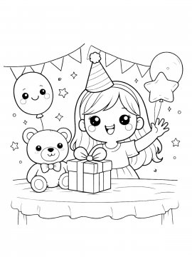 Раскраска День рождения